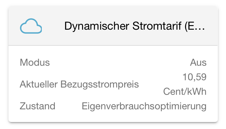 Fenecon Dynamischer Stromtarif