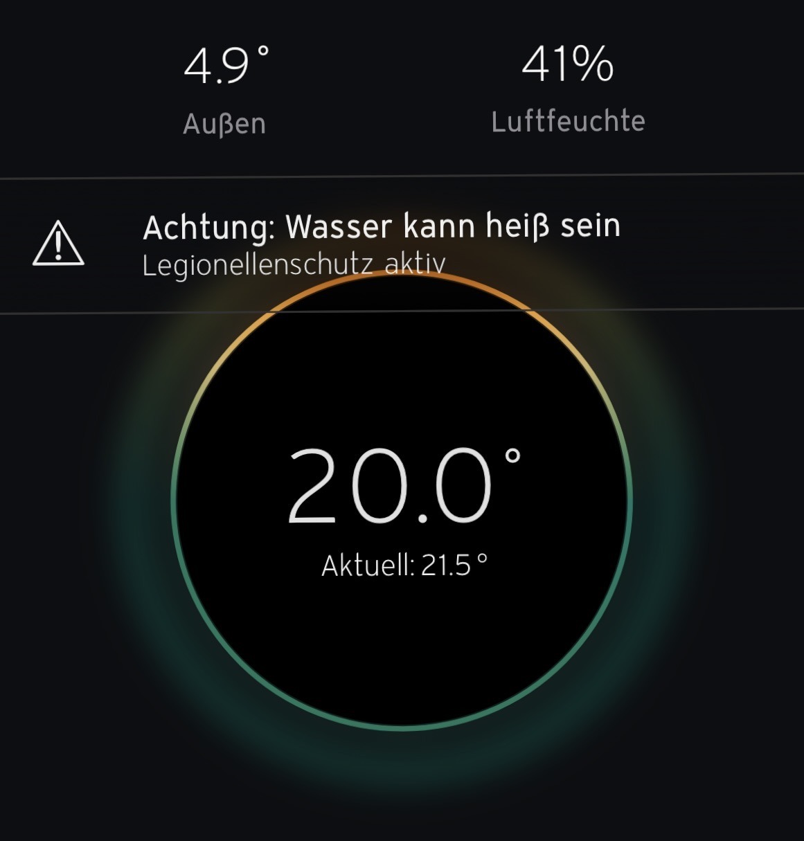 myVaillant App: Legionellenschutz